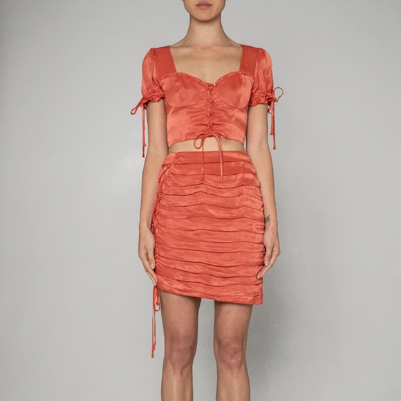 NWT Boskemper Sidney Skirt in Coral